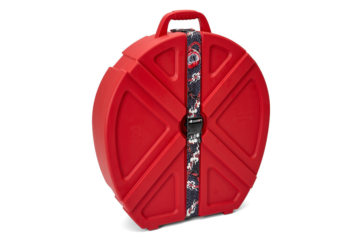 22" RED Cymbal Hard Case with wheels for Cymbals & Round Drum Shield (DARUMA22-01A)