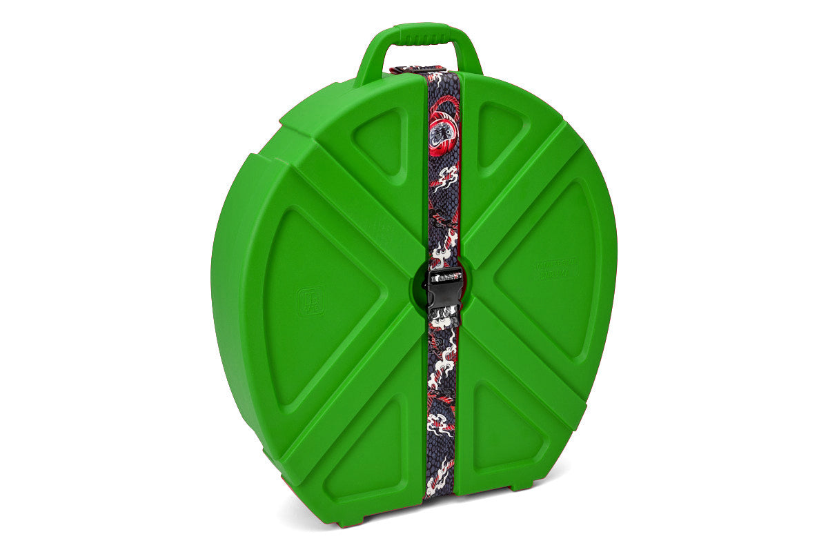 22" GREEN Cymbal Hard Case with wheels for Cymbals & Round Drum Shield (DARUMA22-01A)