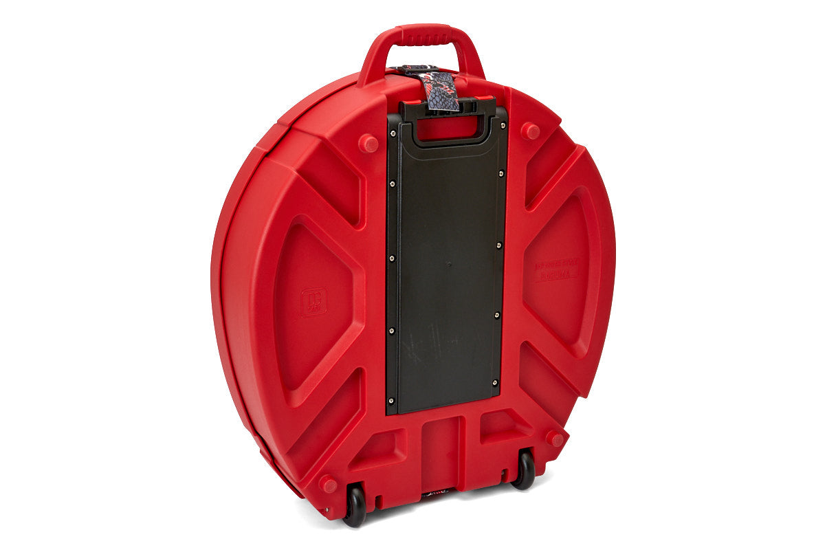 22" RED Cymbal Hard Case with wheels for Cymbals & Round Drum Shield (DARUMA22-01A)