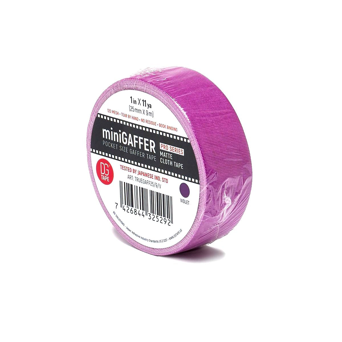 1in X 11ya - 120Mesh - PURPLE mini Gaffer Tape - 25mm X 9m