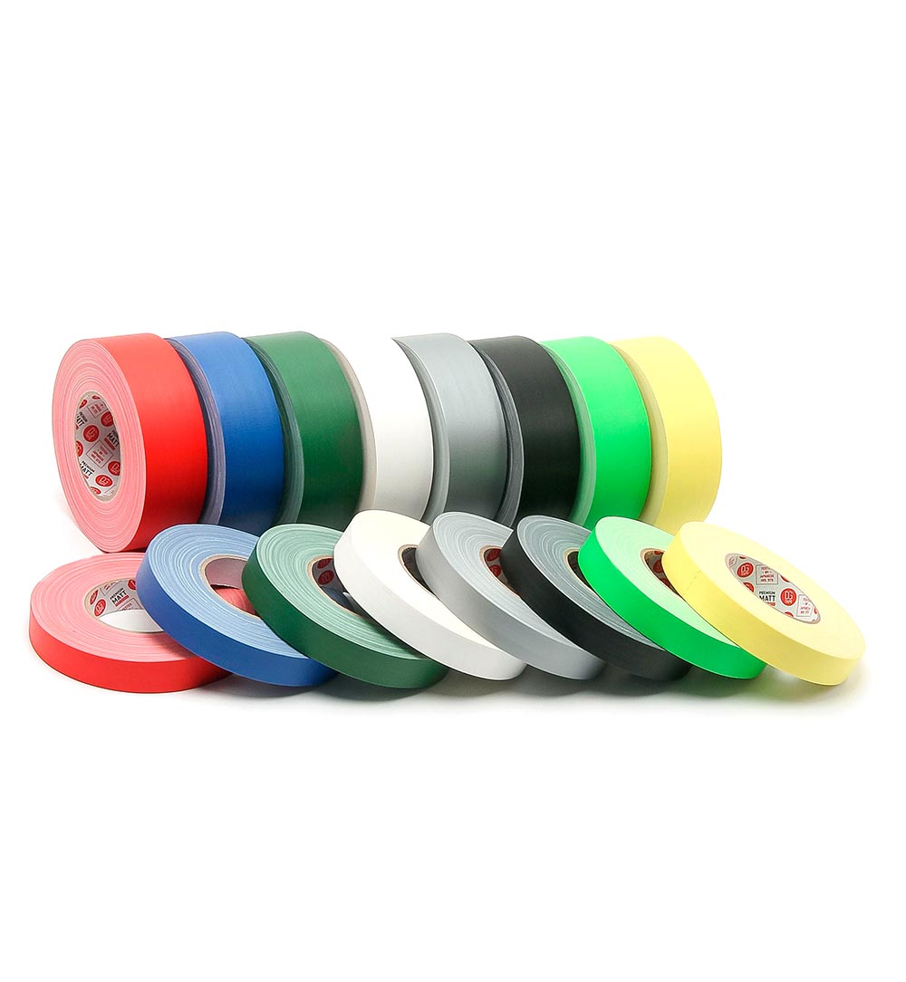 BLACK 2 in X 30ya - 80MESH - (50mmX25m) LDPE MATTE COATED GAFFER TAPE @MATT