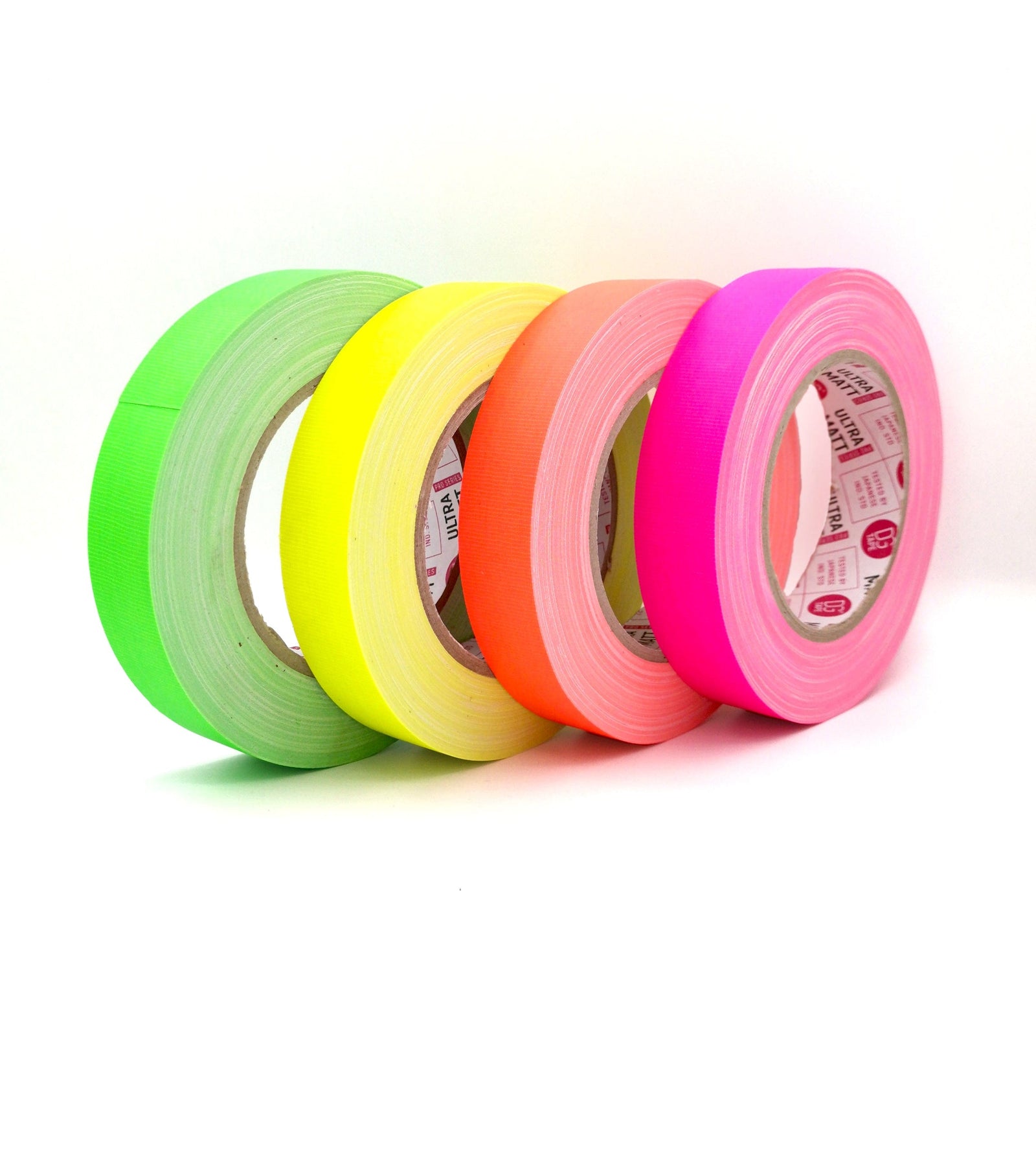 PINK 1 in X 30ya - 76MESH - (25mmX25m) LDPE COATED MATTE FINISH FLUORESCENT GAFFER TAPE @ULTRAMATT