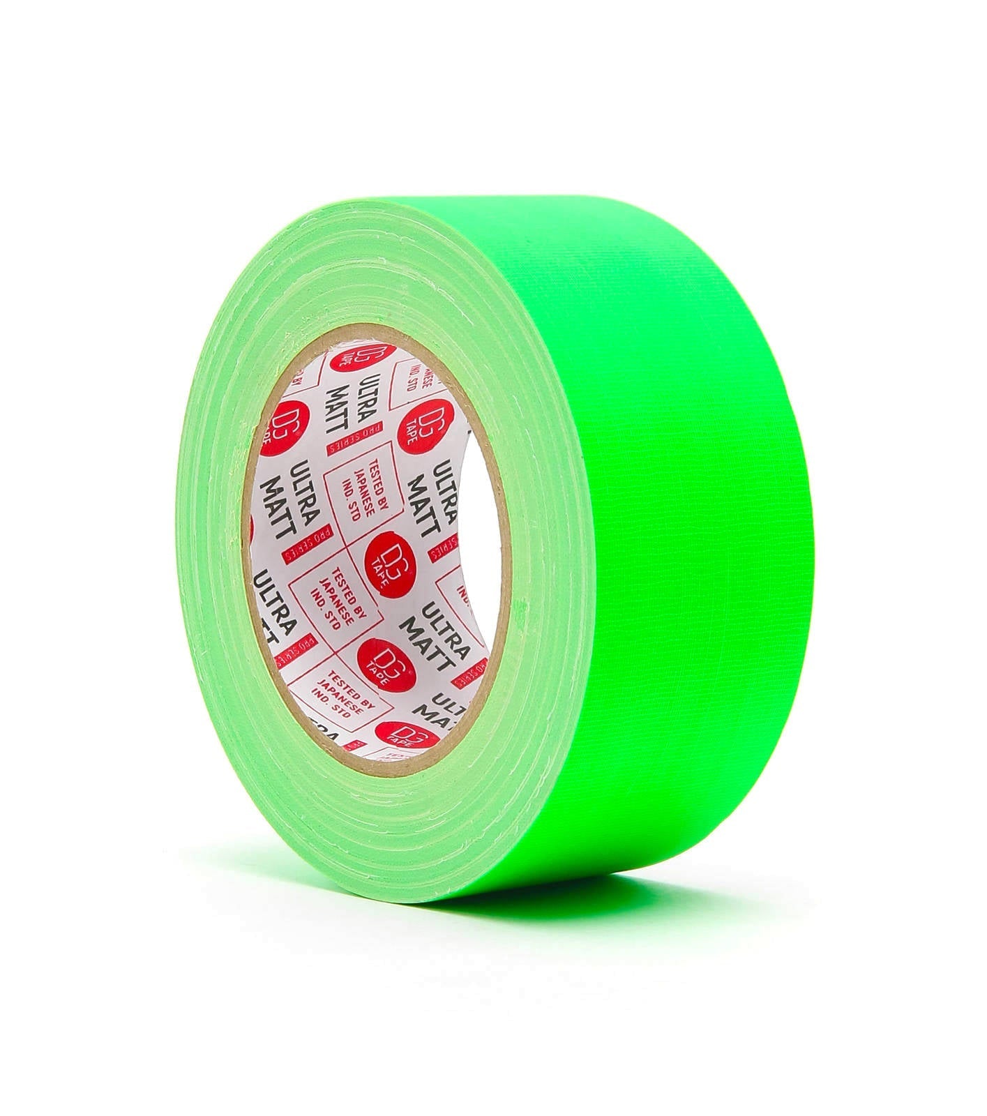 GREEN 2 in X 30ya - 76MESH - (50mmX25m) LDPE COATED MATTE FINISH FLUORESCENT GAFFER TAPE @ULTRAMATT
