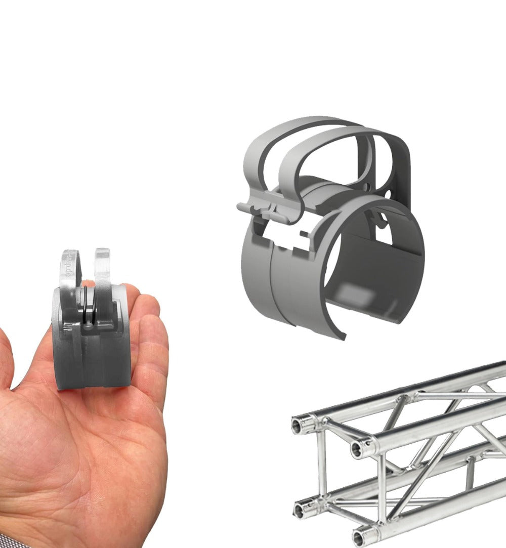 TAPE & CASE 16pcs SET - SNAP Clamp - Cable Management Clamp for 50mm truss