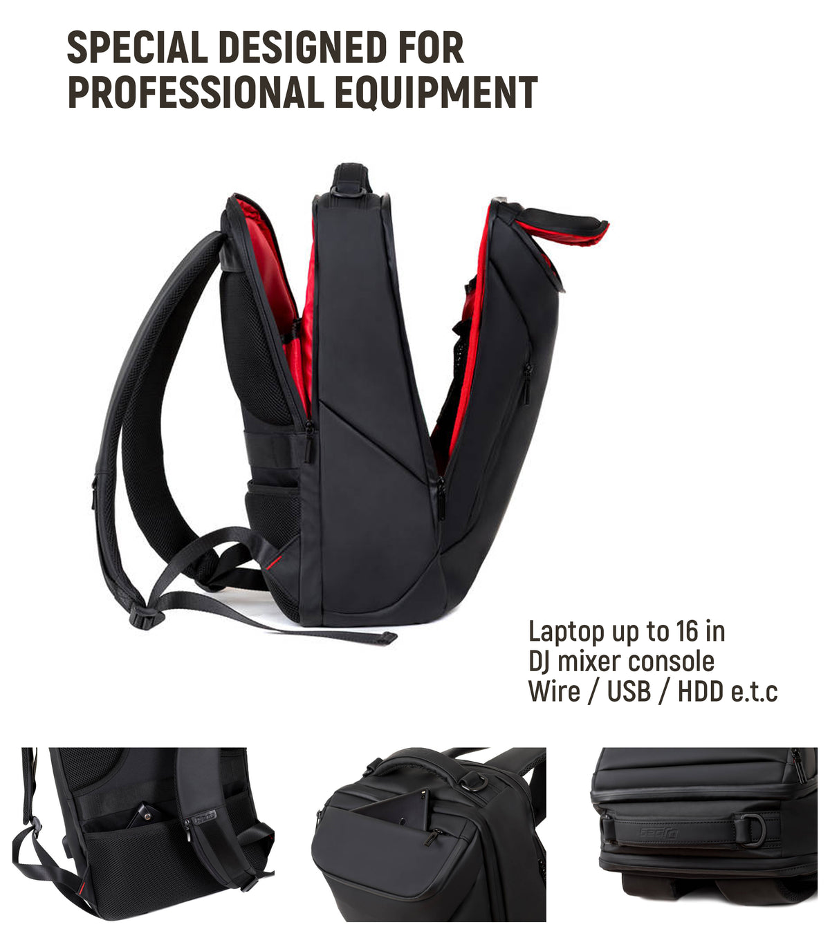 URBAN Backpack by DJBAG for DJ's controllers and mixers int. 19.09 x 12.59 x 3.93 in.