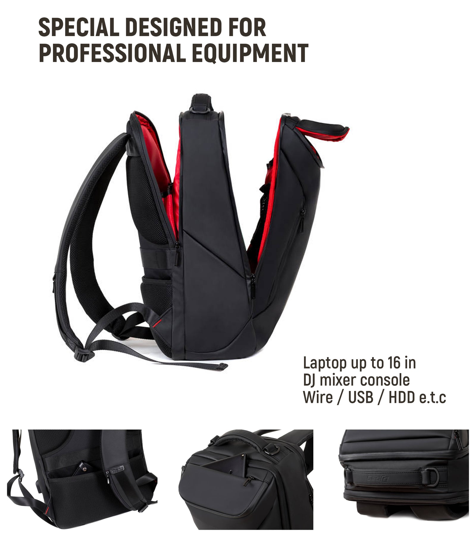 URBAN Backpack by DJBAG for DJ's controllers and mixers int. 19.09 x 12.59 x 3.93 in.