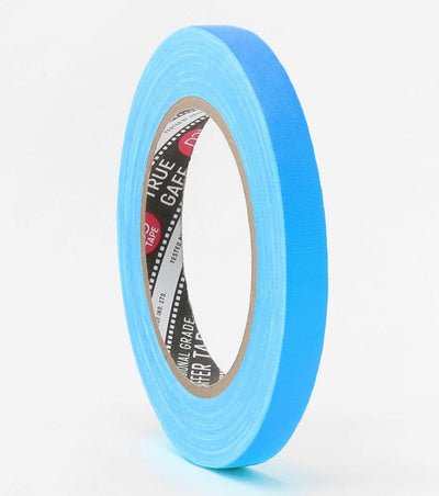 dgsusa gaffer tape 1/2 inch / Blue 0.5in X 30ya | 1in X 30ya | 2in X 30ya | 2in X 60ya - Fluorescent Spike Gaffer Tape |  @trueGAFF 120MESH