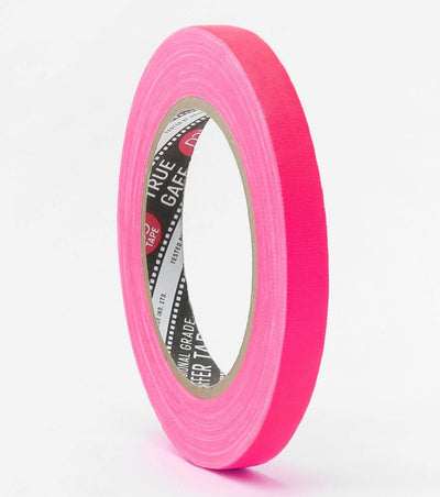 dgsusa gaffer tape 1/2 inch / Pink 0.5in X 30ya | 1in X 30ya | 2in X 30ya | 2in X 60ya - Fluorescent Spike Gaffer Tape |  @trueGAFF 120MESH