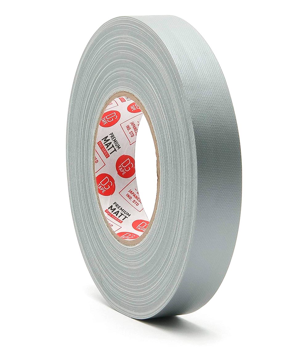 GREY 1 in X 60ya - 80MESH - (25mmX50m) LDPE MATTE COATED GAFFER TAPE @MATT