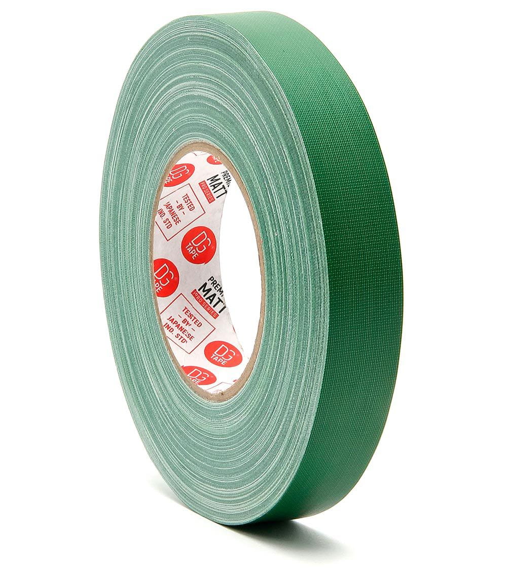 GREEN 1 in X 60ya - 80MESH - (25mmX50m) LDPE MATTE COATED GAFFER TAPE @MATT
