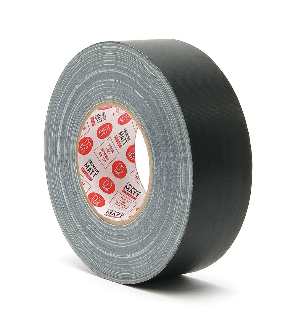 BLACK 2 in X 60ya - 80MESH - (50mmX50m) LDPE MATTE COATED GAFFER TAPE @MATT