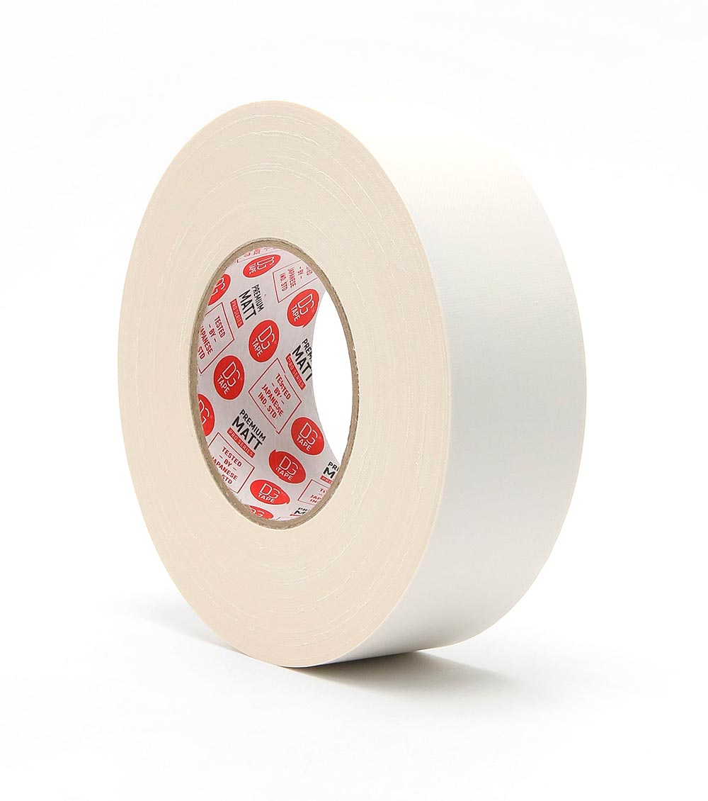 WHITE 2 in X 60ya - 80MESH - (50mmX50m) LDPE MATTE COATED GAFFER TAPE @MATT