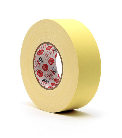 YELLOW 2 in X 60ya - 80MESH - (50mmX50m) LDPE MATTE COATED GAFFER TAPE @MATT