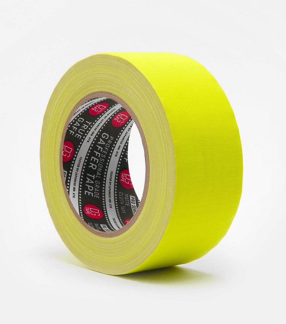 dgsusa gaffer tape 2 inch / Yellow 0.5in X 30ya | 1in X 30ya | 2in X 30ya | 2in X 60ya - Fluorescent Spike Gaffer Tape |  @trueGAFF 120MESH