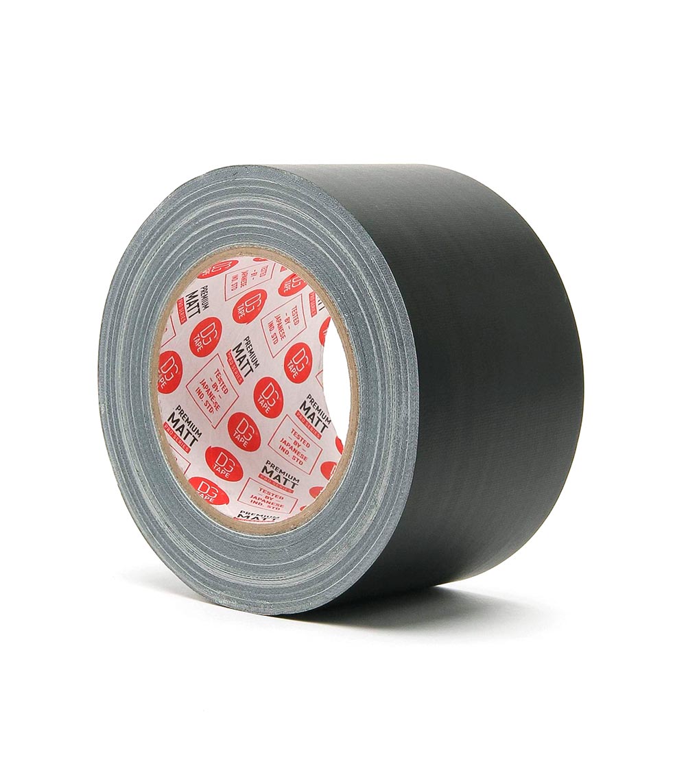 BLACK 3 in X 30ya - 80MESH - (72mmX25m) LDPE MATTE COATED GAFFER TAPE @MATT