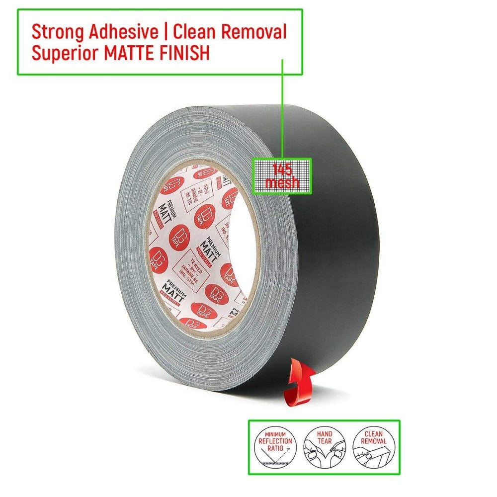 dgsusa gaffer tape @MATT STRONG 145 MESH | 2in x 30ya | Xtremely Strong Holding Power of Gaffer tape -