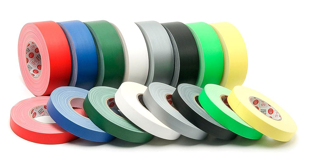 BLACK 3 in X 30ya - 80MESH - (72mmX25m) LDPE MATTE COATED GAFFER TAPE @MATT