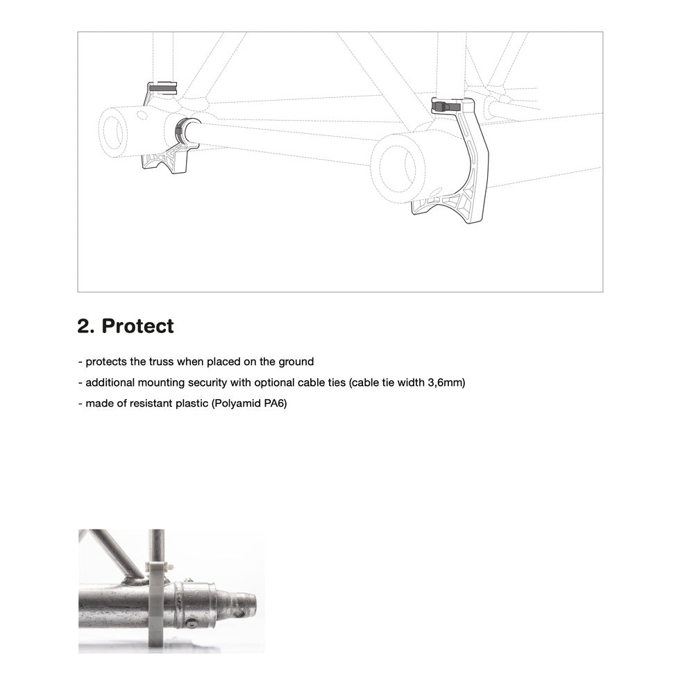 16pcs SET - SNAP Truss safety holder for 50mm truss - 16-18mm BRACING