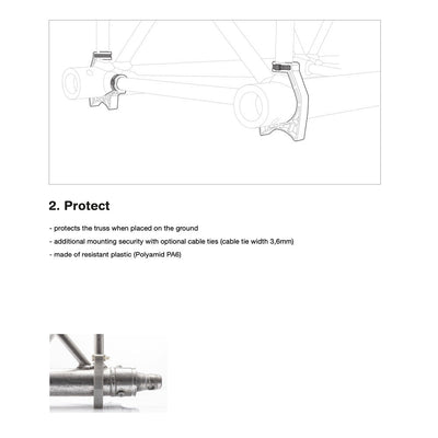 16pcs SET - SNAP Truss safety holder for 50mm truss - 20 mm BRACING