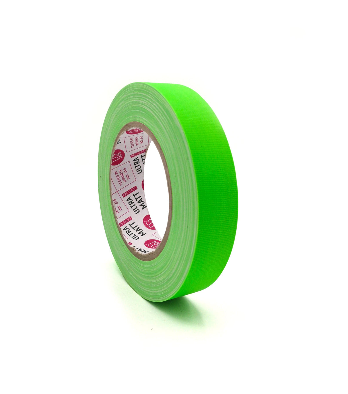 GREEN 1 in X 30ya - 76MESH - (25mmX25m) LDPE COATED MATTE FINISH FLUORESCENT GAFFER TAPE @ULTRAMATT