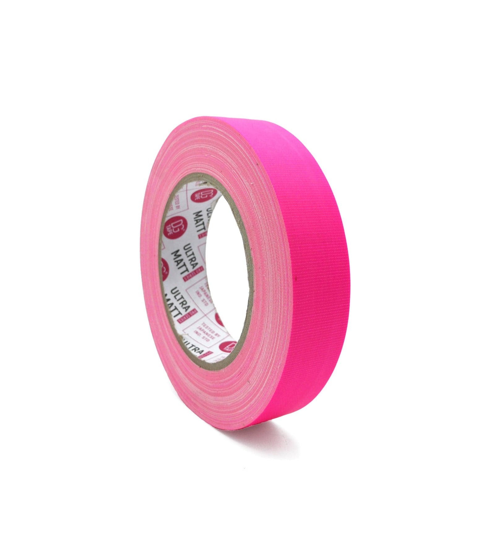 PINK 1 in X 30ya - 76MESH - (25mmX25m) LDPE COATED MATTE FINISH FLUORESCENT GAFFER TAPE @ULTRAMATT